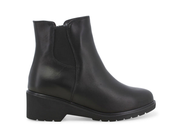 Melluso Tronchetti Chiusura Zip con Elastico esterno Tomaia Pelle Nera R35600W-238906